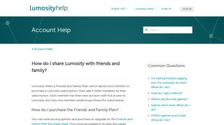 
                            5. How do I share Lumosity with friends and family? – Help Center Home