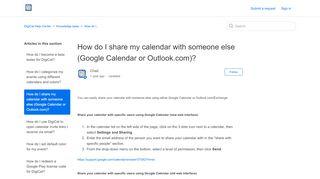 
                            10. How do I share my calendar with someone else (Google Calendar or ...