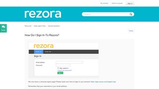 
                            13. How do I sign in to rezora? – Customer Knowledge Base