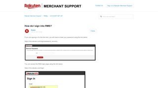 
                            8. How do I sign into RMS? – Rakuten Merchant Support