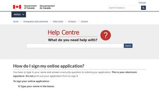 
                            7. How do I sign my online application?