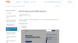 
                            2. How do I sign up for a Bitly account? – Bitly