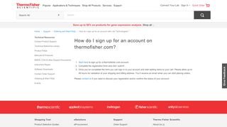 
                            3. How do I sign up for an account on thermofisher.com? | Thermo Fisher ...