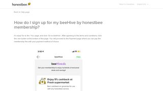 
                            3. How do I sign up for my beeHive by honestbee membership ...