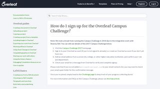 
                            5. How do I sign up for the Overleaf Campus Challenge? - Overleaf ...