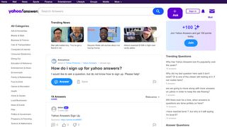
                            5. How do i sign up for yahoo answers? | Yahoo Answers