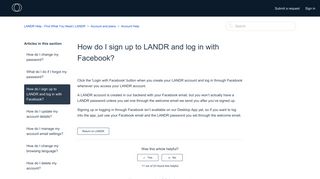 
                            2. How do I sign up to LANDR and log in with Facebook? – LANDR Help ...