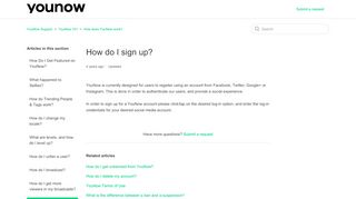 
                            5. How do I sign up? – YouNow Support