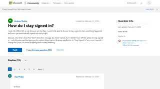 
                            3. How do I stay signed in? - Microsoft Community