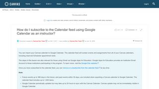 
                            13. How do I subscribe to the Calendar feed using Google calendar?