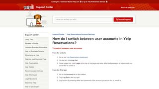 
                            5. How do I switch between user accounts in Yelp Reservations ...