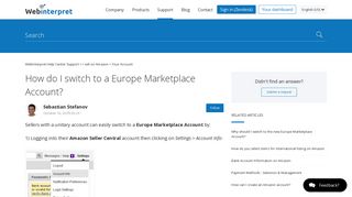 
                            10. How do I switch to a Europe Marketplace Account? – WebInterpret ...