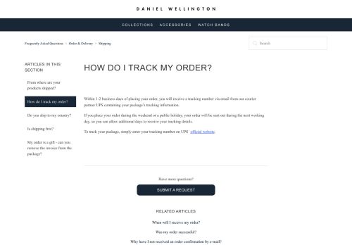 
                            12. How do I track my order? – Frequently Asked ... - Daniel ...