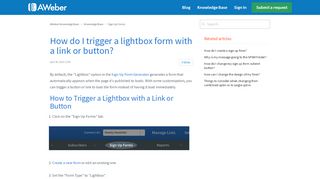 
                            3. How do I trigger a lightbox form with a link or button? – AWeber ...