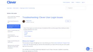 
                            13. How do I troubleshoot Clever Portal login errors? – Help Center