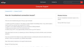 
                            1. How do I troubleshoot connection issues? - Connect With Boingo