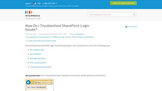 
                            3. How Do I Troubleshoot SharePoint Login Issues? - Intermedia ...