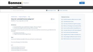 
                            9. How do I uninstall Sonnox plug-ins? : Helpdesk