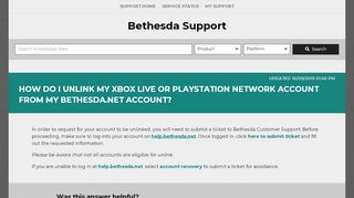 
                            9. How do I unlink my Xbox Live account from my Bethesda.net account?
