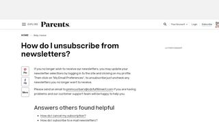 
                            13. How do I unsubscribe from newsletters? - Parents Magazine