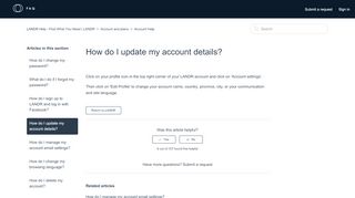 
                            9. How do I update my account details? – LANDR Help - Find What You ...