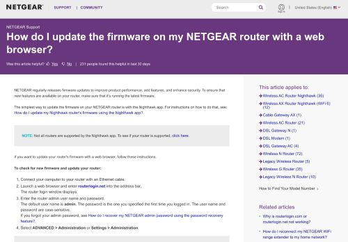 
                            3. How do I update my NETGEAR router firmware using the Check button ...