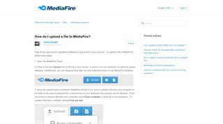 
                            3. How do I upload a file to MediaFire? – Welcome to the Help Center