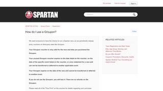 
                            13. How do I use a Groupon? – SPARTAN RACE FAQ