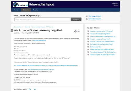 
                            2. How do I use an FTP client to access my image files? : iTelescope.Net ...