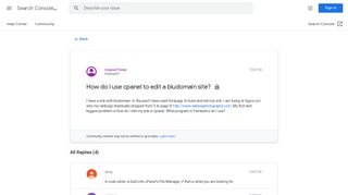 
                            9. How do I use cpanel to edit a bludomain site? - Google Product Forums