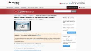 
                            11. How do I use Fantastico in my control panel (cpanel)? | InMotion Hosting