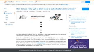 
                            4. How do I use FIDO U2F to allow users to authenticate with my ...