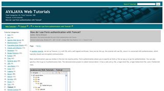 
                            4. How do I use Form authentication with Tomcat? - Web Tutorials ...