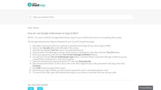 
                            10. How do I use Google Authenticator to login to Mint?