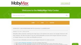 
                            11. How do I use MobyMax with Google Classroom? : MobyMax Help ...