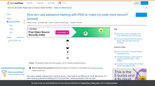 
                            5. How do I use password hashing with PDO to make my code more secure ...