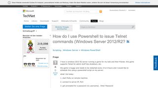
                            1. How do I use Powershell to issue Telnet commands (Windows Server ...