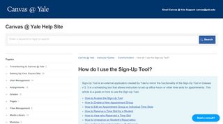 
                            12. How do I use the Sign-Up Tool? | Instructor Guides | Canvas @ Yale