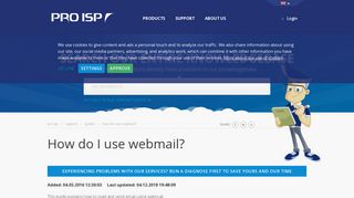 
                            9. How do I use webmail? - PRO ISP