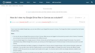 
                            13. How do I view my Google Drive files in Canvas as a student?