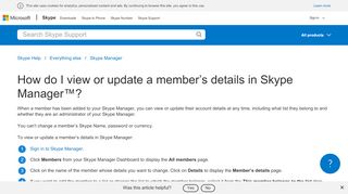 
                            9. How do I view or update a member's details in Skype Manager ...