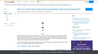 
                            11. How do I write Firefox add-on that automatically enters proxy ...