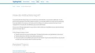 
                            4. How do instructors log in? - TypingClub