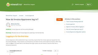 
                            4. How do Invoice Approvers log in? – MineralTree | Support