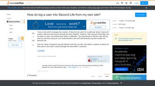 
                            6. How do log a user into Second Life from my own site? - Stack Overflow