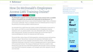 
                            12. How Do McDonald's Employees Access LMS Training Online ...