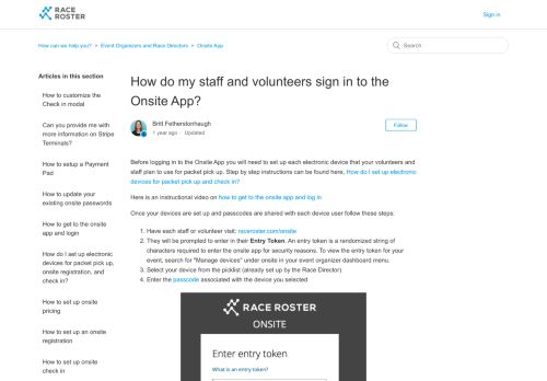 
                            5. How do my staff and volunteers sign in to the Onsite App? – How can ...