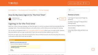 
                            13. How Do My Users Sign-In For The First Time? – Knowledge Base