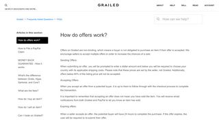 
                            7. How do offers work? – Grailed
