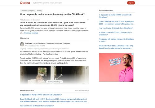
                            8. How do people make so much money on Clickbank? - Quora